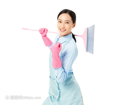 家政服務女性掃地